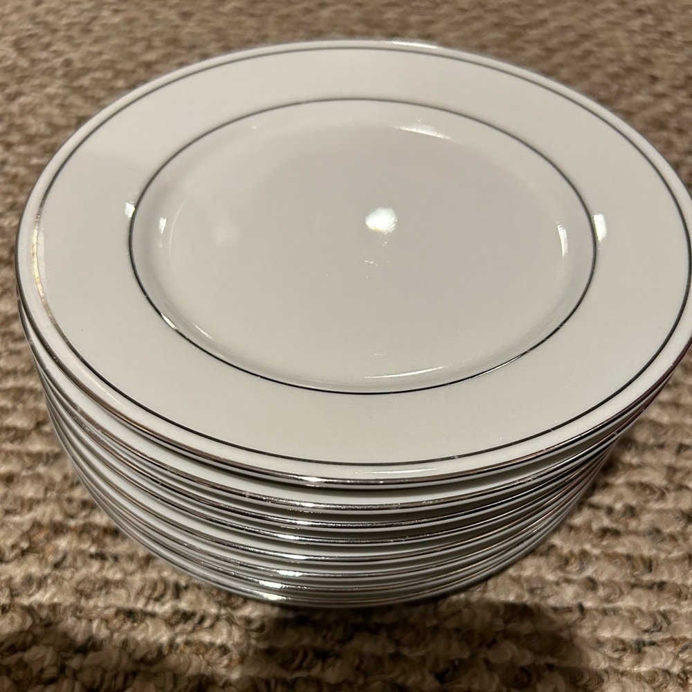 Set of six simplicity fine China appetizer plates